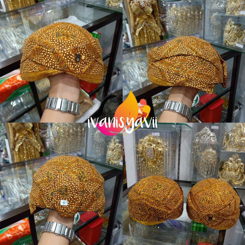 Blangkon Pengantin Prodo SOLO/ SUNDA, Motif Sido Mukti