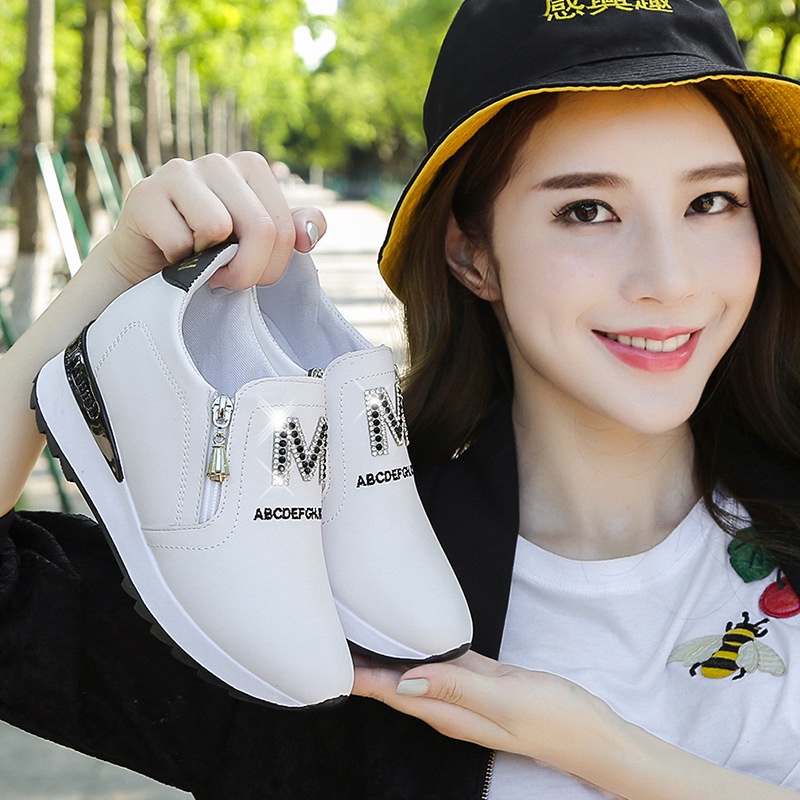 [JY] 1471 Sepatu Wanita Sneakers Logo &quot;MMM&quot;  ELEGAN CANTIK Pesta Kerja Santai Keren Trend Impor A08-8