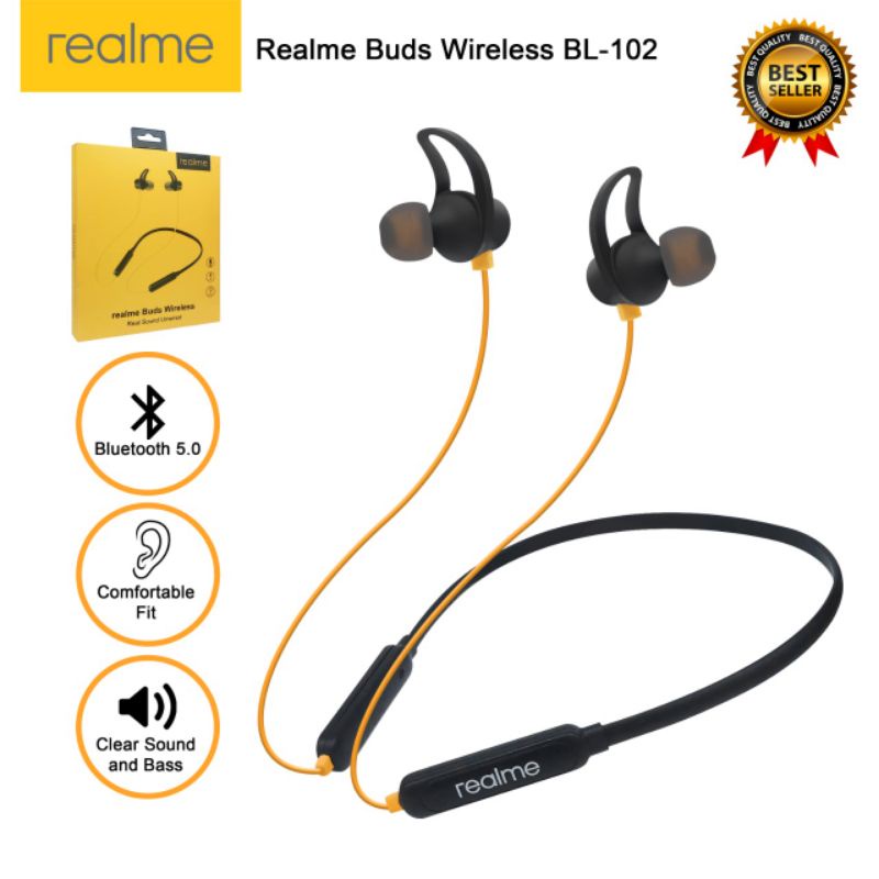 Handsfree Earphone Realme Buds Wirelles &amp; Real Sound Unwired