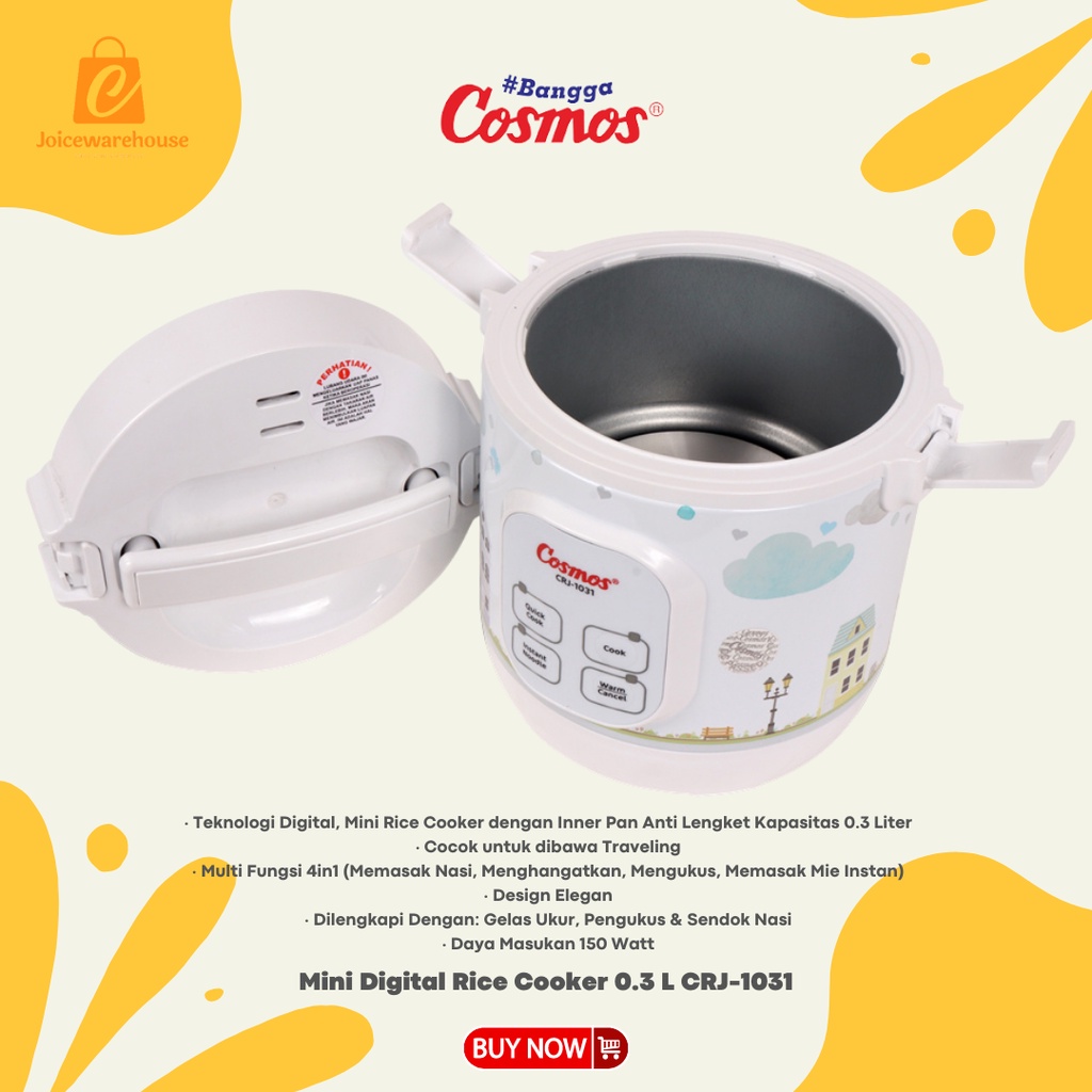 MAGIC COM / magicom / RICE COOKER Cosmos – Mini Digital Rice Cooker 0.3 L CRJ-1031