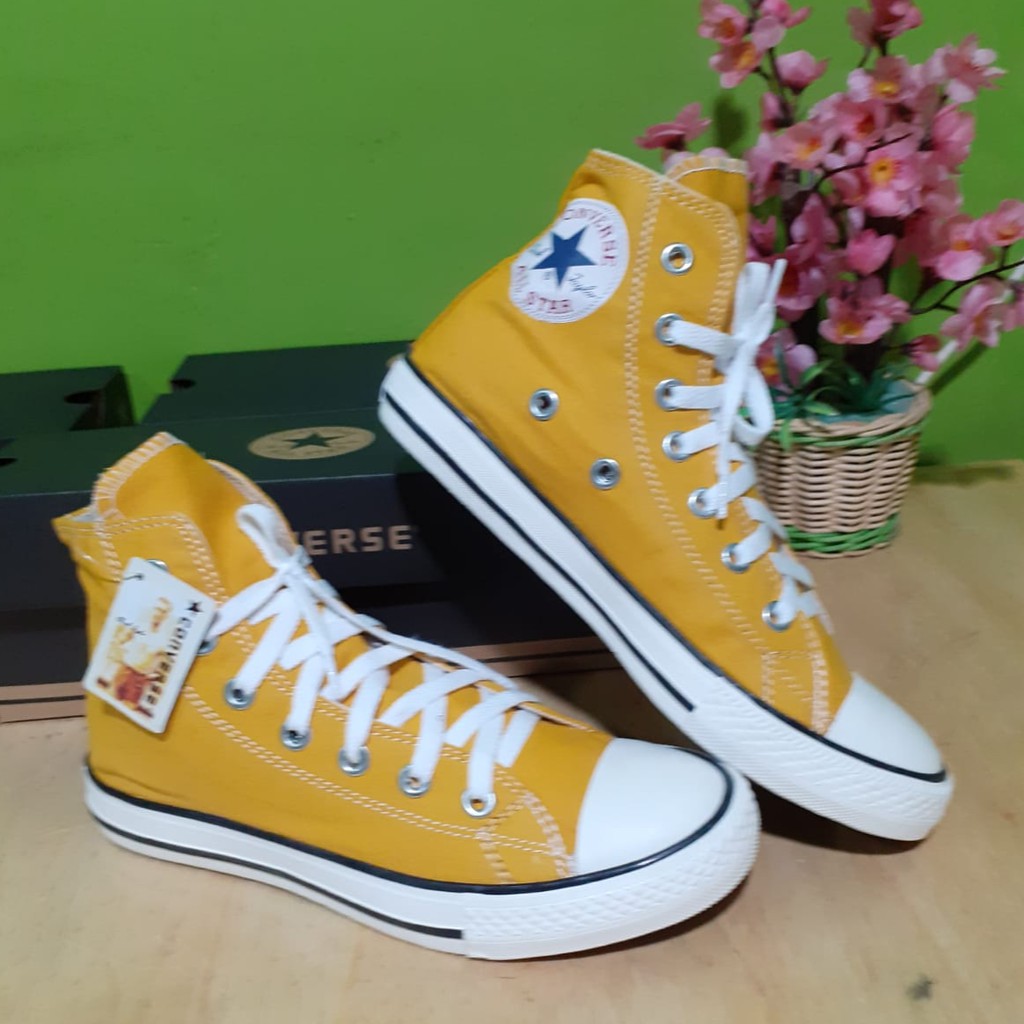 Sepatu Convers All_Star Kuning Tinggi/Boot The Best Quality sun flower hight