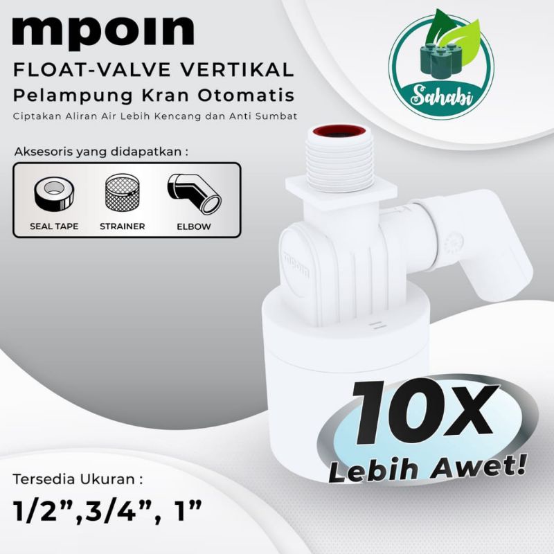 Mpoin Float Valve Vertikal / Pelampung Kran Otomatis Premium