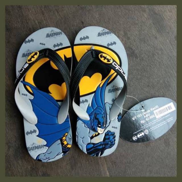 Sandal ando anak karakter batman dan superman - sandal jepit ando anak ( 33 - 37 )