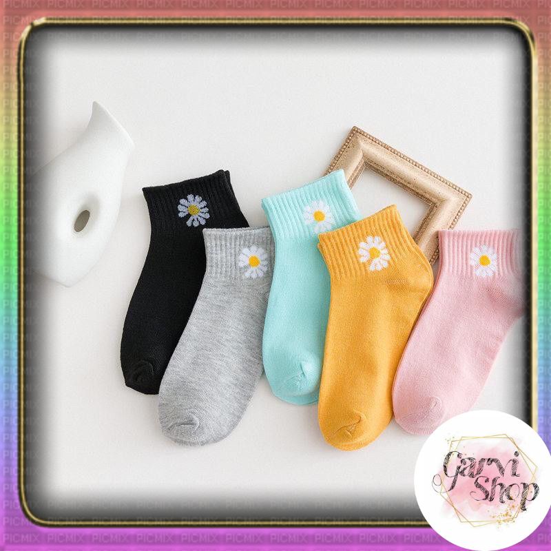 KAOS KAKI ANKLE BUNGA DAISY /KAOS KAKI WANITA KOREA/ KAOS KAKI BUNGA DAISY