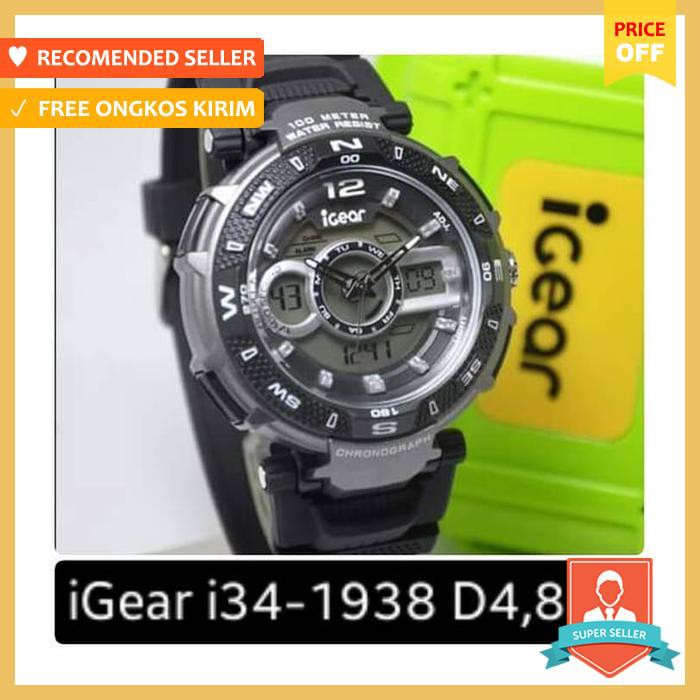Jam Tangan Pria Original Igear Watch Dualtime I34 1938