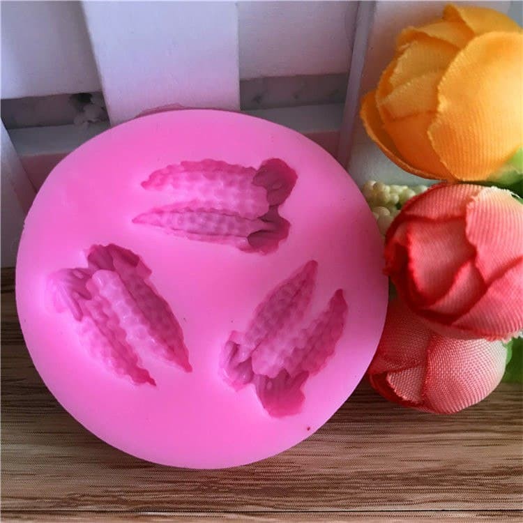 3D Silicon Mold Fondant Cake Decoration - 3 Holes Twin Corn