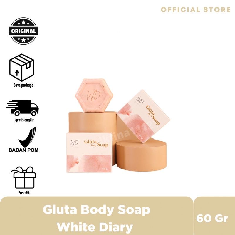 Gluta Body Soap by White Diary / Sabun Pemutih Badan / Whitening