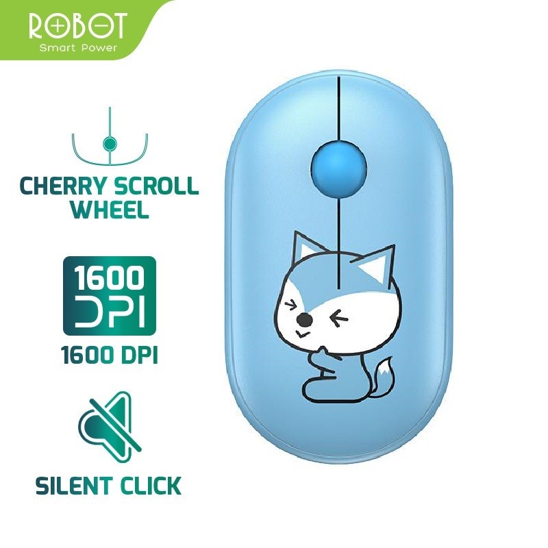 PROMO Mouse Wireless ROBOT M230 Stylish 2.4GHz Silent Optical 1600DPI Receiver USB - Garansi Resmi 1 Tahun BY SULTAN