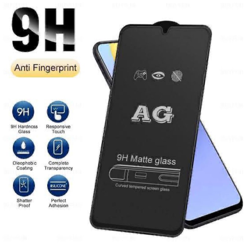 Tempered Glass Matte Xiaomi Redmi 10c Redmi 11 Redmi 10 5g Redmi 10 Redmi 10a Redmi 10 Prime Redmi 10 2022 Redmi 9 Redmi 9a Redmi 9c Tg Anti Minyak Anti Glare Full Layar