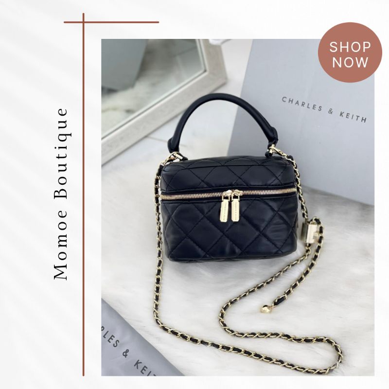 C1328 Tas Selempang Wanita CK Quilted Boxy Sling Bag