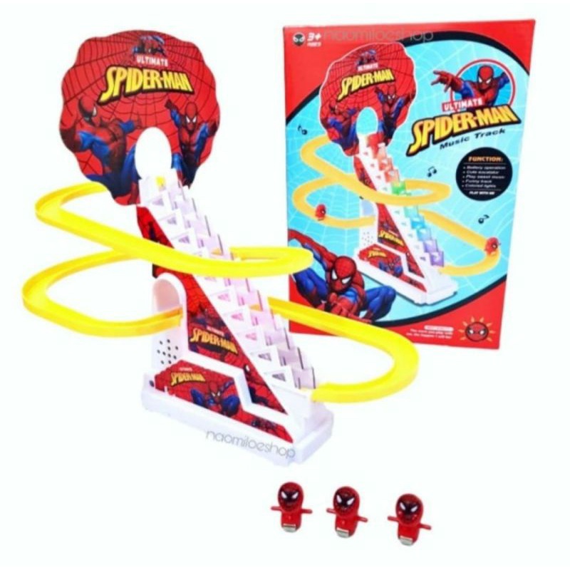 Mainan Track Tangga Seluncuran Spiderman