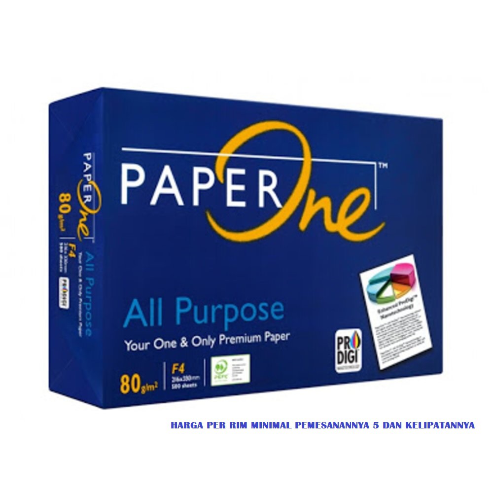 

RB PAPER ONE 80GR A4 F4 QUARTO G0SEND GR4B INSTAN ONLY / KERTAS FOTOCOPY / KERTAS PRINT
