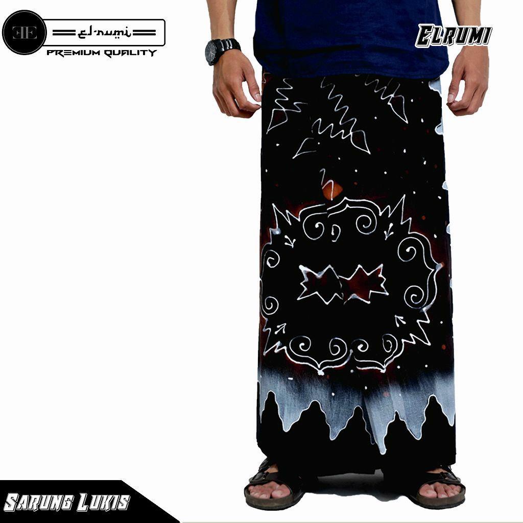 sarung batik pekalongan motif lukis kaligrafi original elrumi sarung santri murah berkualitas mewah