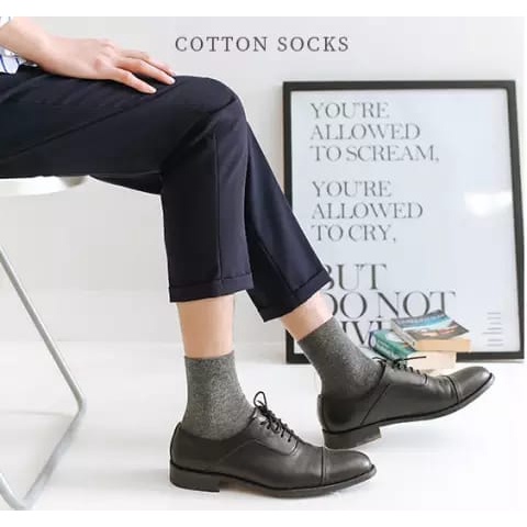 TOKO KL | ( PAKE 3 PASANG ) KAOS KAKI PRIA DEWASA KERJA KANTORAN / KAOS KAKI PENDEK POLOS FORMAL / MEN SOCKS BUSSINES MURAH