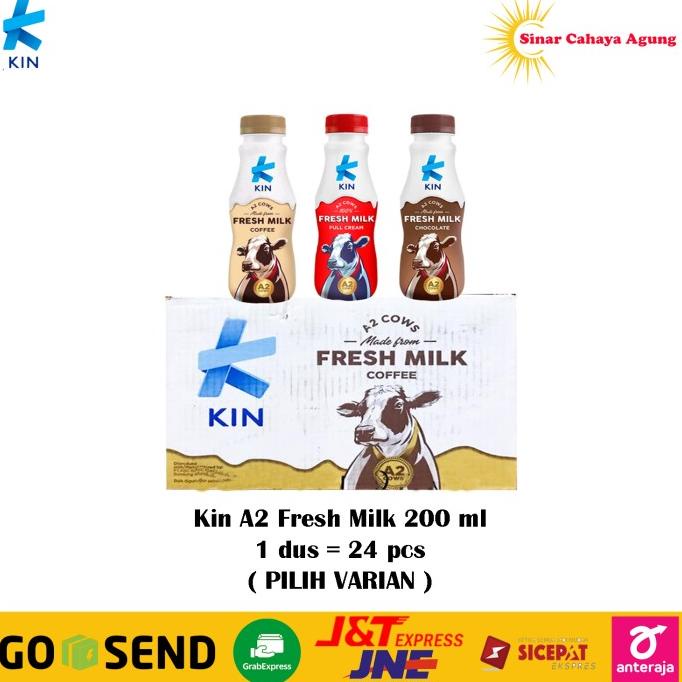 

[COD] (1 dus=24 pcs) KIN Susu Fresh Milk Full Cream Coklat Coffee 200 ml [COD]