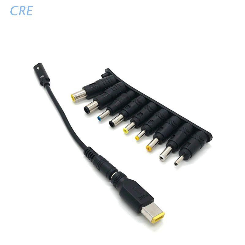 1 Set Kabel Power Tipe C Female Ke Dc 5.5x4.0mm Dengan Adapter Untuk Laptop / Komputer