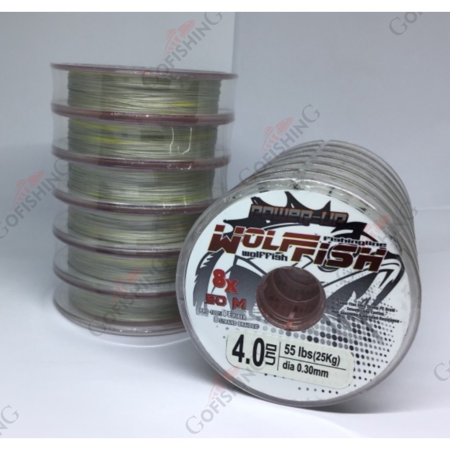 Benang Pe Power UP Wolf Fish 8X 50m