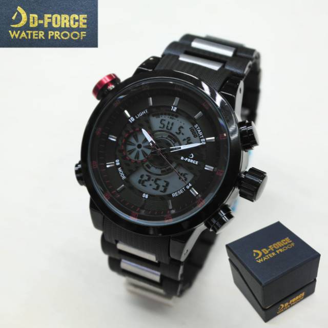 Jam tangan pria Dforce original water resist 4.9cm