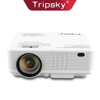 Tripsky T3 Proyektor 5500 Lumens 1080P Portable Home Theater Proyektor Dukungan Untuk Terhubung Ke Laptop