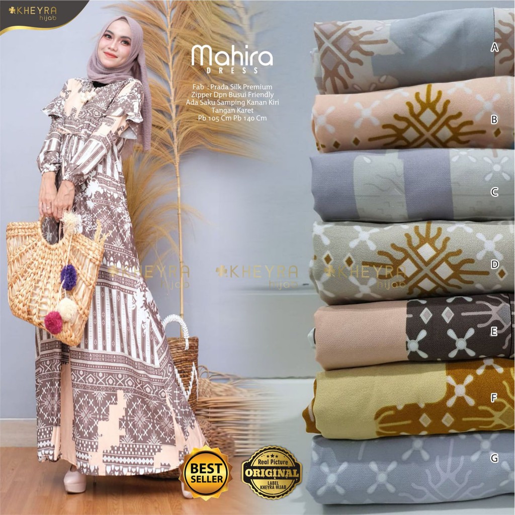 long maxy dress muslim MAHIRA dress by KHEYRA ld 105 silk premium mayung fashion gamis wanita