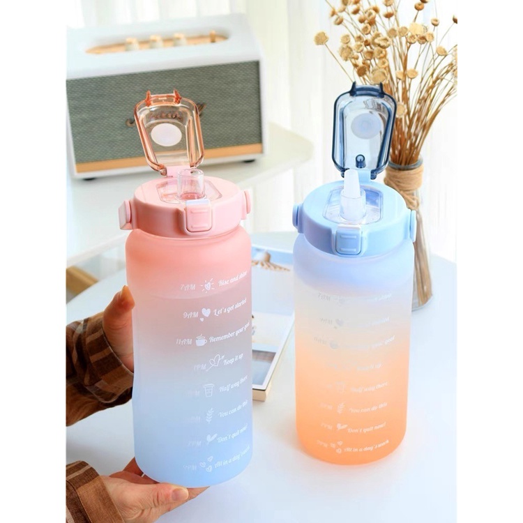 BOTOL MINUM VIRAL 2 LITER 2000ML KOREA RANDOM FREE STICKER  - WHITECELL