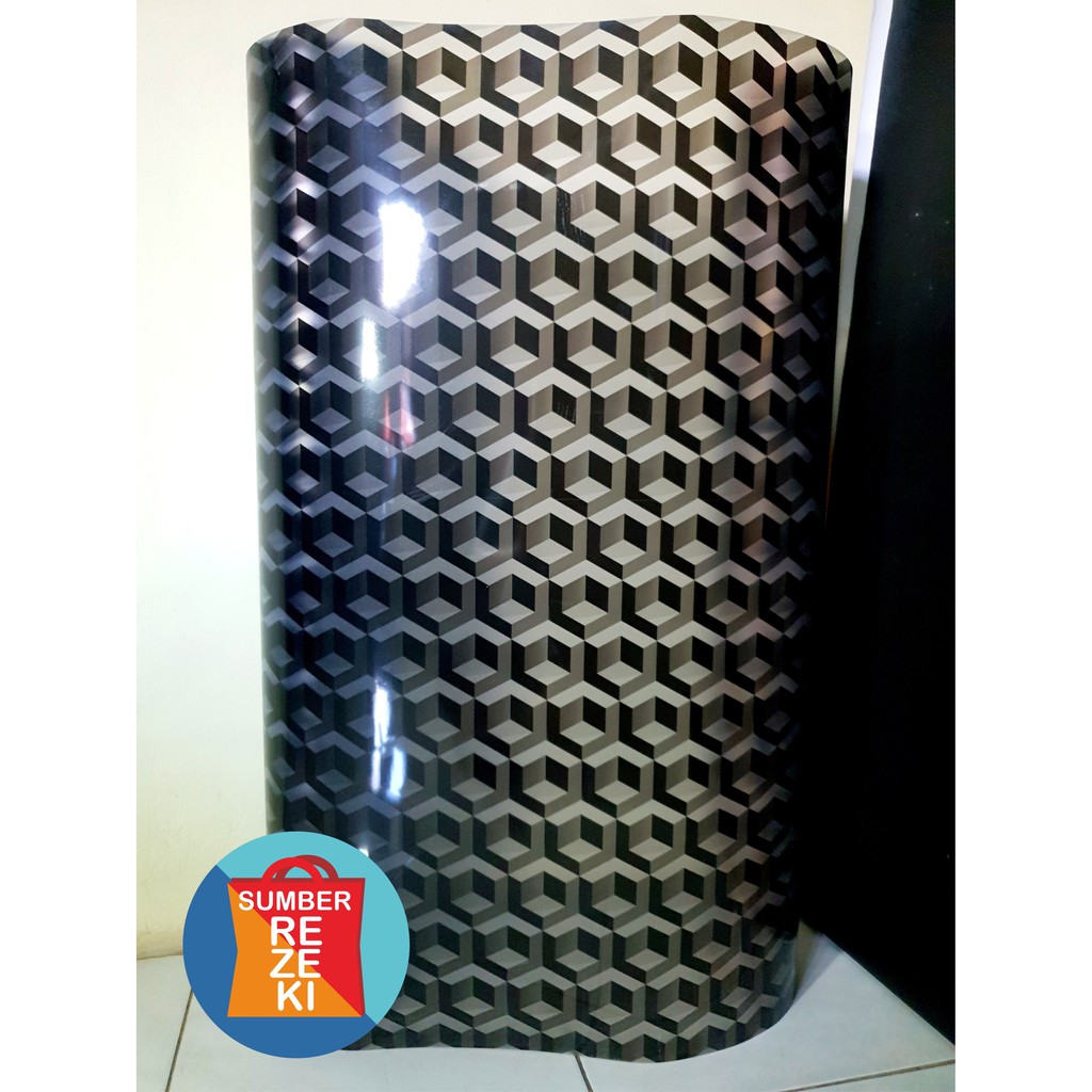 Fiber Pagar kubus 3D Hitam, Fiber Plat, Penutup Pagar per Meter