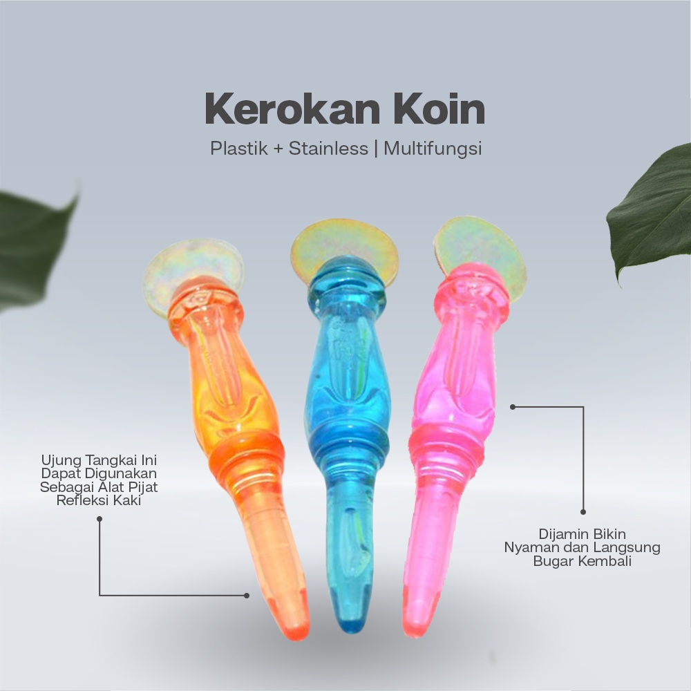 [DEASTORE] ALAT KERIK - ALAT KEROKAN KOIN - ALAT KERIKAN BADAN - ALAT TOTOK DAN KEROK 2 IN 1 - ALAT KERIK KOIN GAGANG