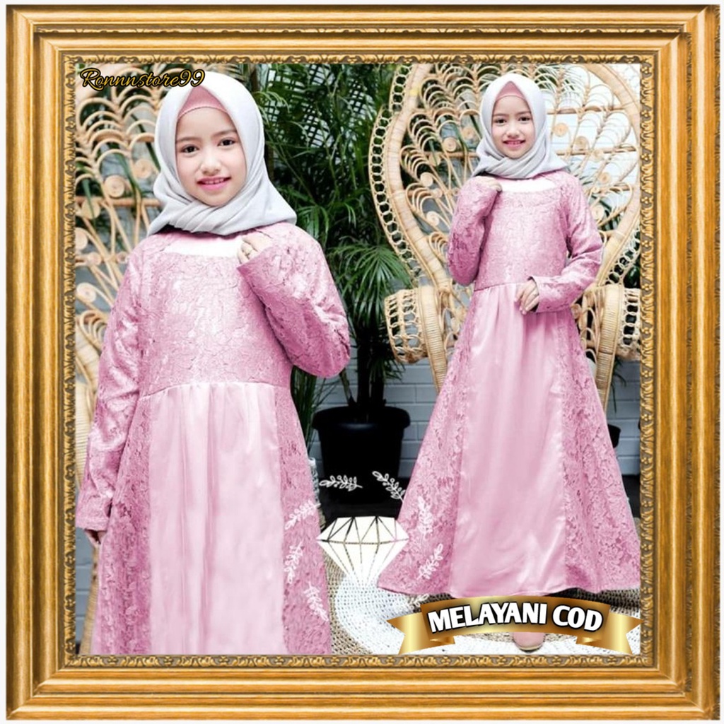 Baju Gamis Brukat Anak Perempuan Umur 2 3 4 Tahun Pesta Kondangan Model Terbaru 2021 Kekinian