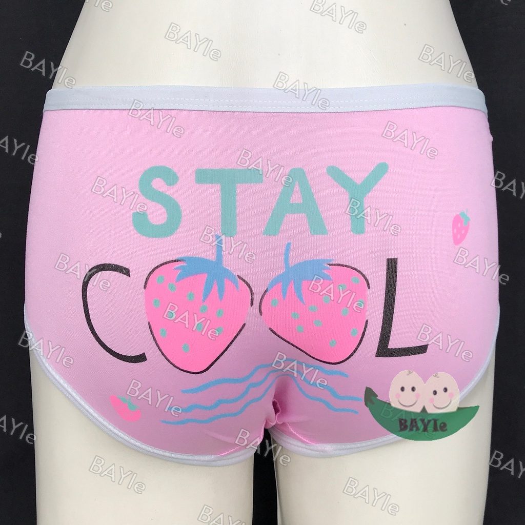 BAYIe - 6 PCS Celana Dalam/ CD Wanita Remaja WEN ROU 1536 STAY COOL / CD Perempuan Multi Colour ALL SIZE FIT TO Size L