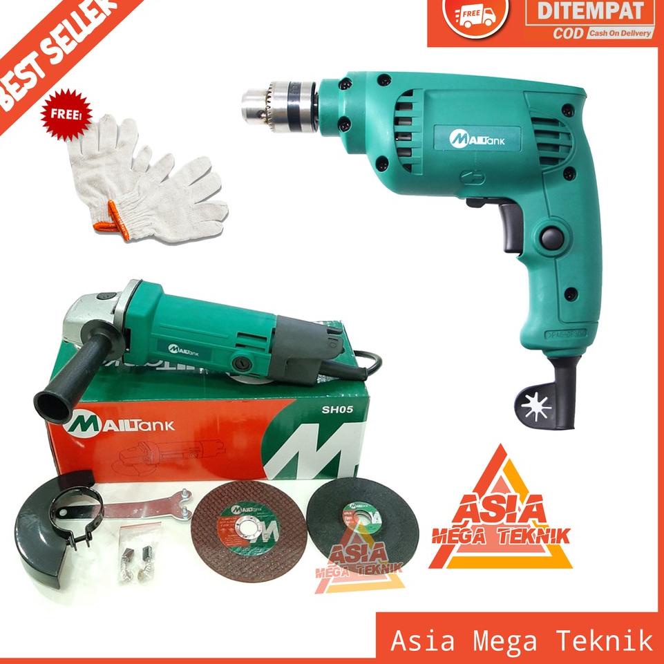 Modern.. BISA COD MAILTANK mesin bor 10mm & mesin gerinda tangan listrik paket terlaris & termurah
