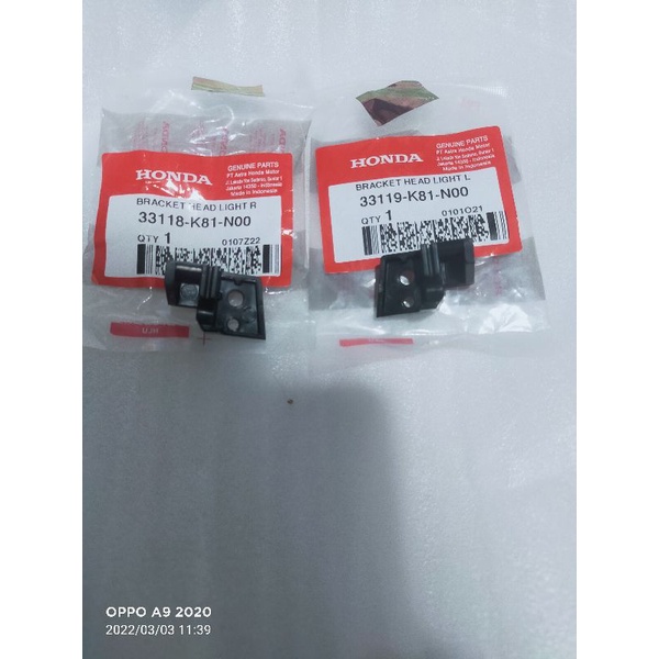 kunci reflektor kancing lampu depan beat ECO Beat street ORI AHM