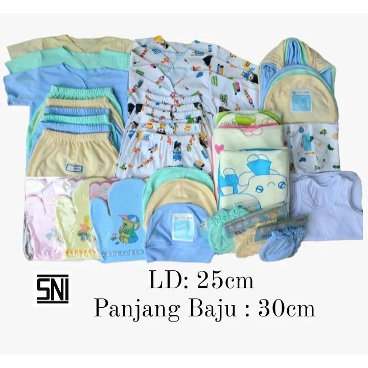 Paket Hemat Platinum Perlengkapan Baju Celana Kado Handuk Popok Gurita Singlet Bayi newborn 36pcs SNI 210 promo 8.8