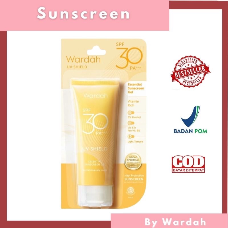 Wardah Sunscreen Gel SPF 30 (40ml) [Kemasan Baru] Suncare sun screen masker wajah