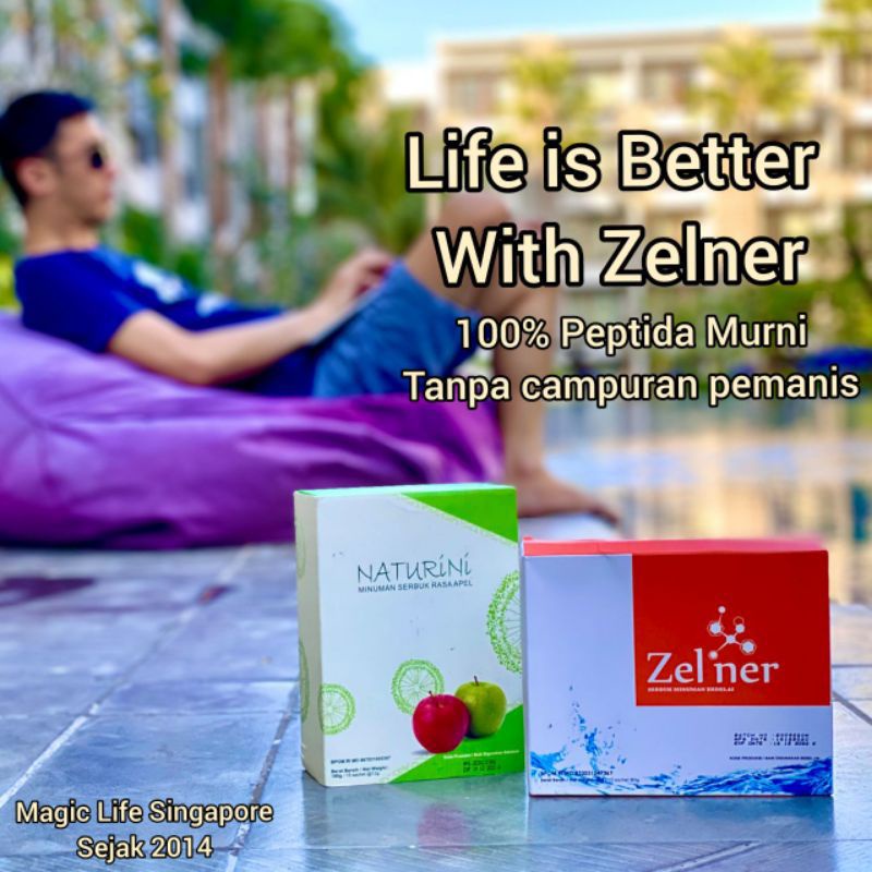 1 Box Zelner +1Box Naturini Original Magiclife.Ready.Stock Free  ongkir + 1 sachet Naturini