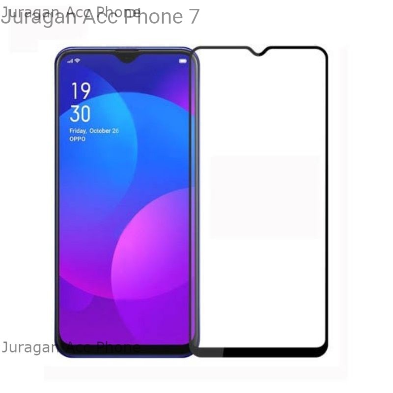 Tempered Glass Tg Anti Gores Full Cover Kaca 9D Oppo A12 Screen Guard Protector Full Kaca Oppo A12 O