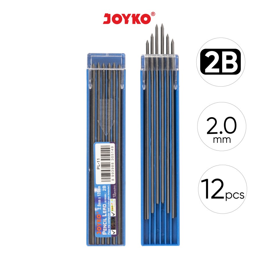 Pensil Lead / Isi Pensil Mekanik Joyko PL-11 / 2B / 2.0