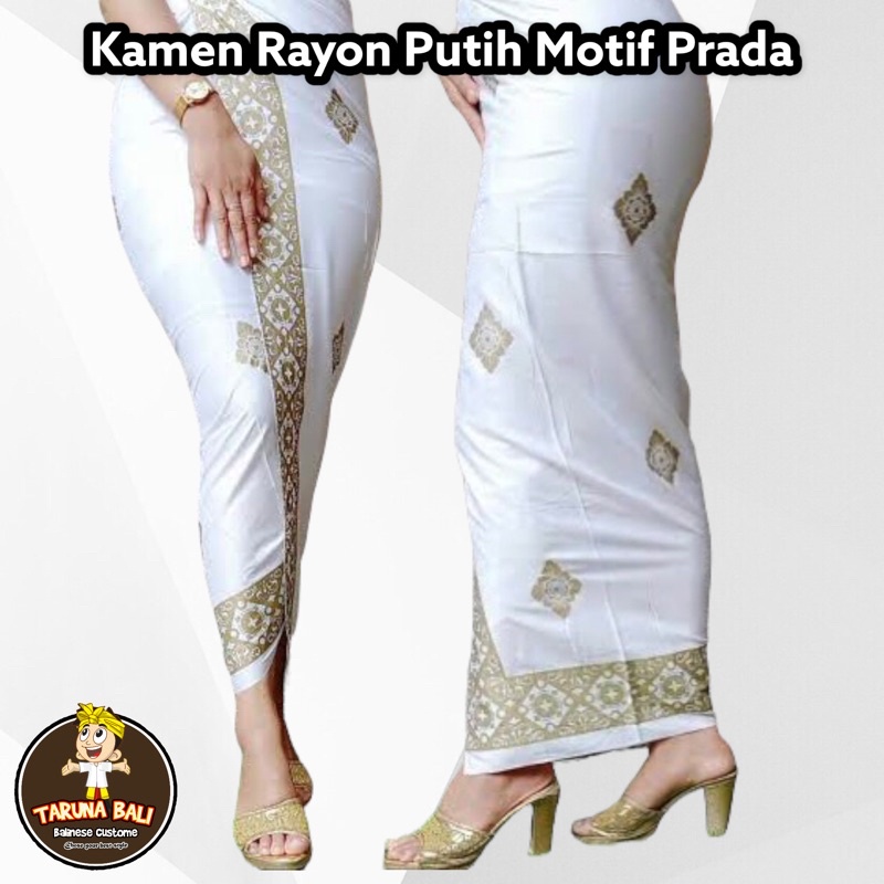 KAMEN RAYON PUTIH MOTIF PRADA