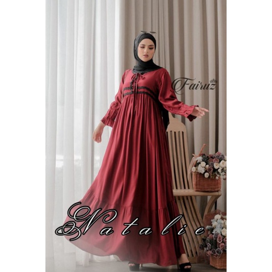 Daster arab FAIRUZ NATALIE Maxi Dress Rayon Super Kekinian