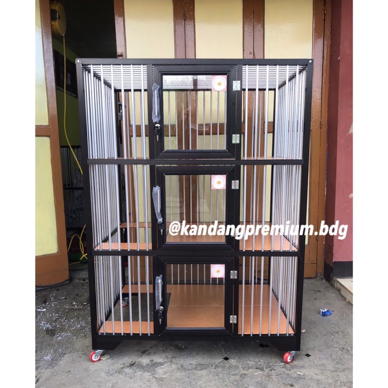 kandang kucing 3 kamar alumunium aluminium murah
