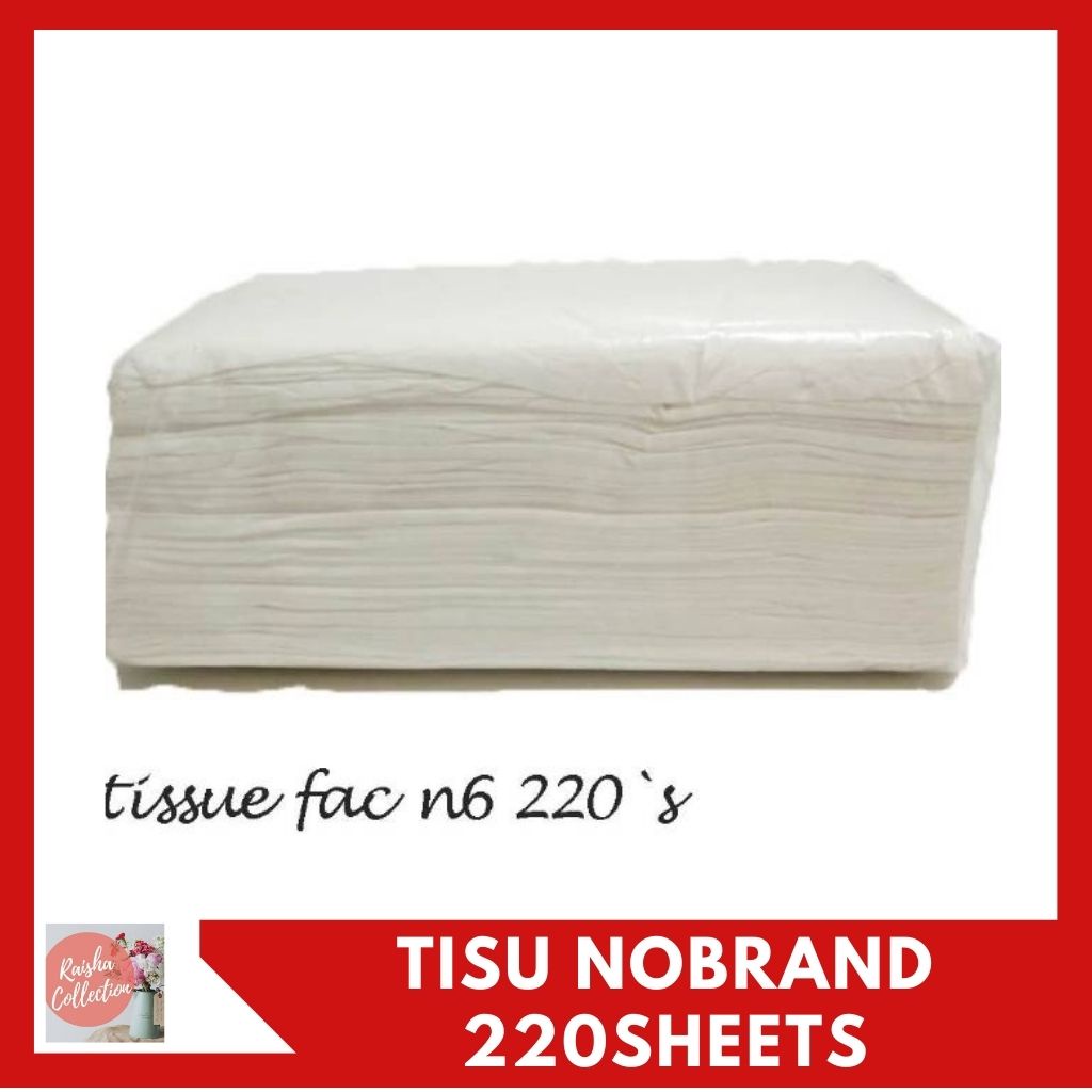 Rc Tisu/Tissue Facial/Tissu Wajah JOLLY / Tanpa Merk Kemasan 250 Sheet 2 Ply Murah