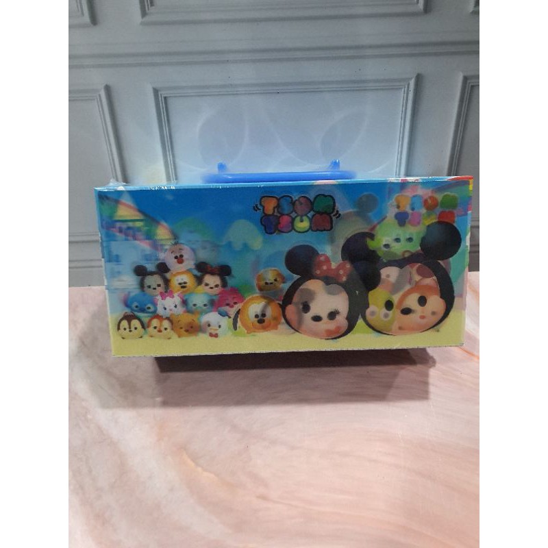 kotak pensil KODE 3 TINGKAT metalik 3dimensi/pencil case password/kotak pin-TSUM-TSUM 3D