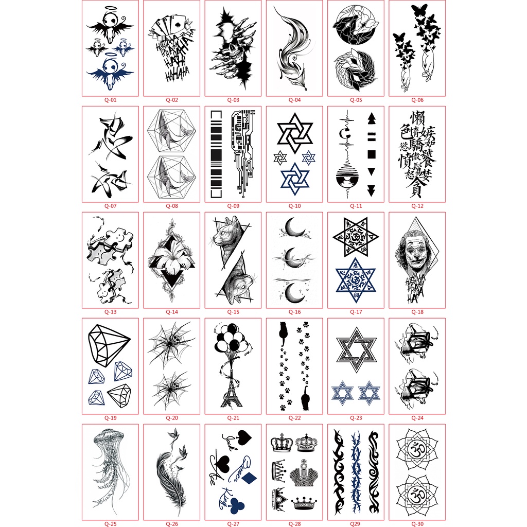 30 PCS tato temporer grosir tatoo temporary tatto tattoo 30pcs