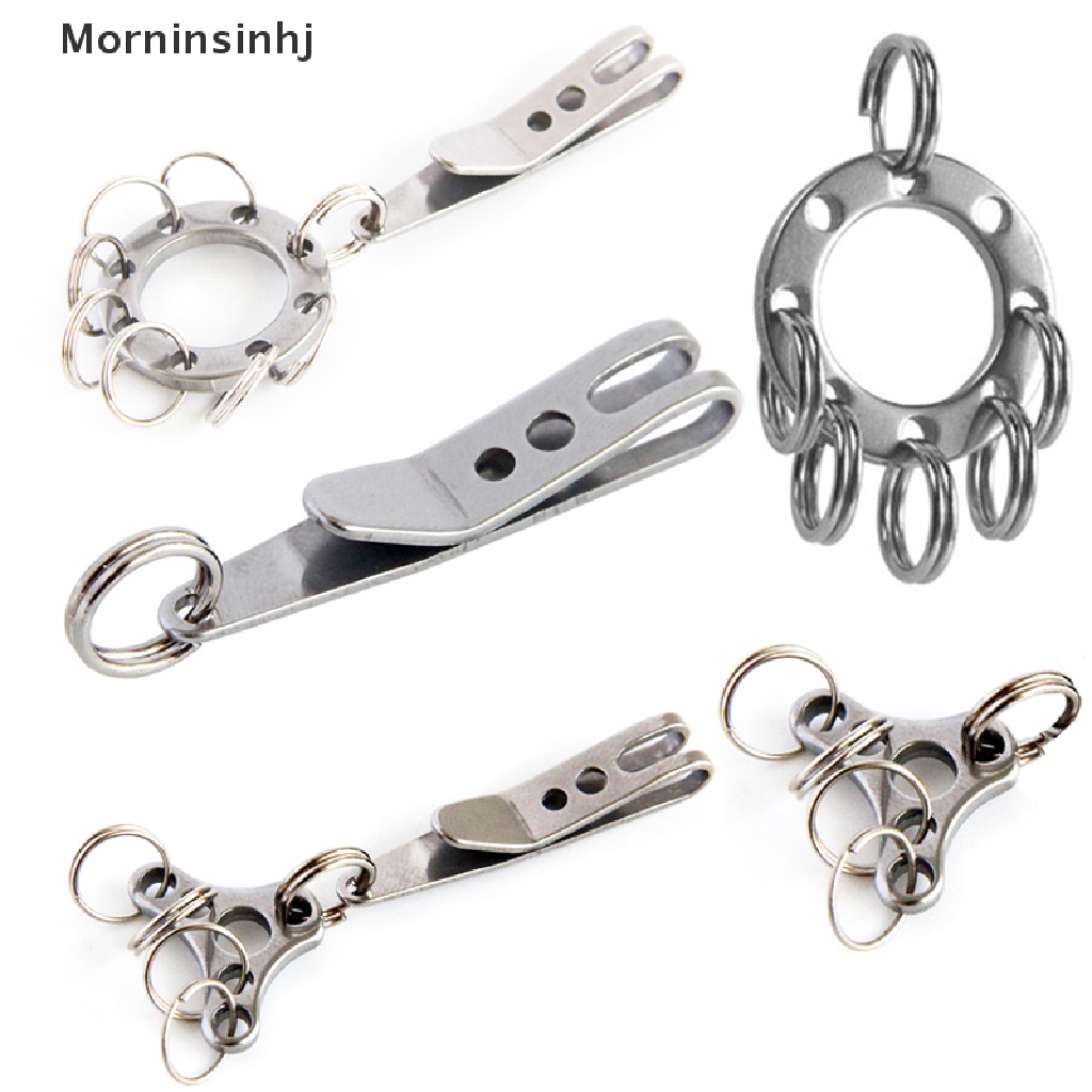 Mornin Klip Carabiner Saku Mini Holder Kunci Untuk Ikat Pinggang Outdoor