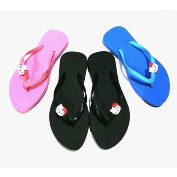 Sandal spon jepit motif Hellokitty karet