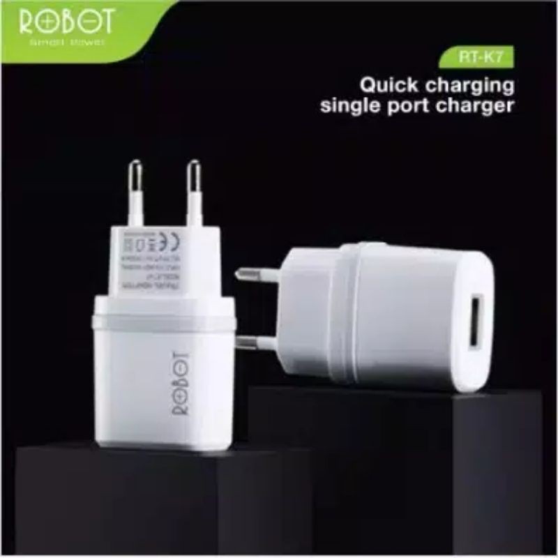 ROBOT RTK7 KEPALA CAS CHARGER KABEL DATA MIKRO USB ORIGINAL 100% ASLI GARANSI RESMI SET FAST CHARGE