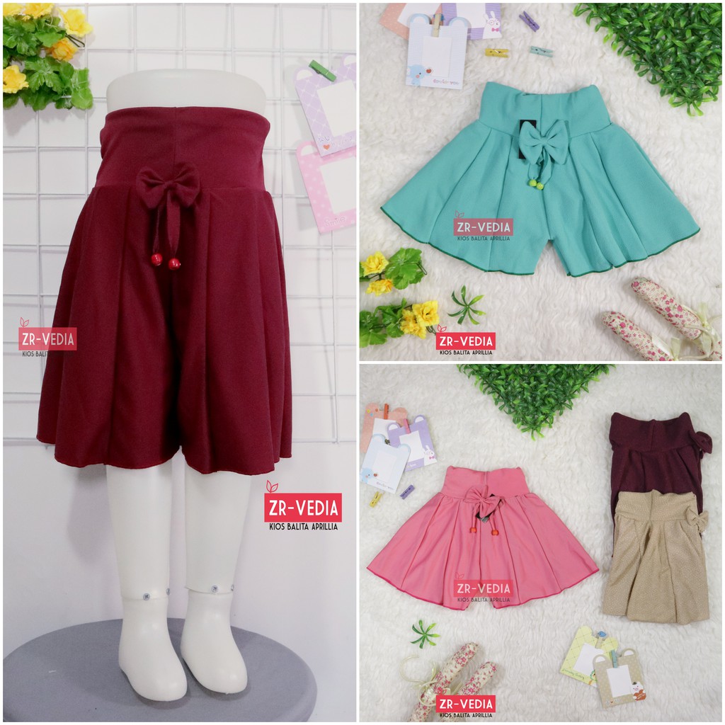 Rok Celana Polos Uk. 4-5 Tahun / Bawahan Anak Perempuan Murah Model Rok Celana Polos Grosir Adem