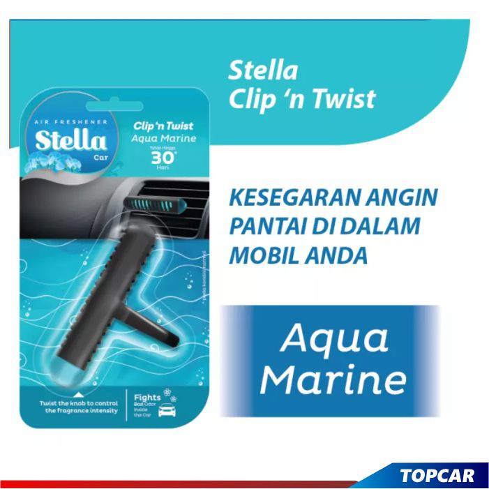 STELLA Parfum Mobil Clip n Twist 30 Hari Pengharum Pewangi Penghilang Bau Rokok Kabin Mobil AC