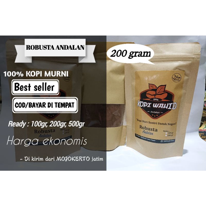 

Kopi ROBUSTA ANDALAN Bubuk Murni 200gr