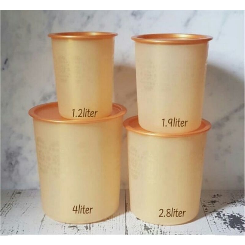 Mosaic Canister Gold ukuran 4L (1toples)/Mosaic Canister Tupperware/mosaic Canister ungu/mosaic Cani
