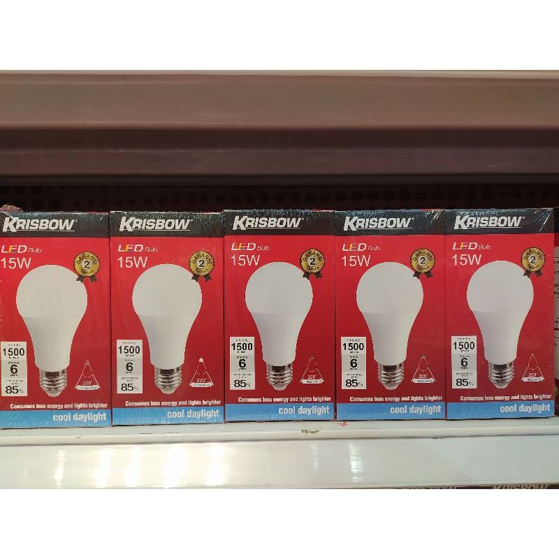 KRISBOW BOHLAM LAMPU E-27 15, 18, 20, 30, 40, 50 WATT PUTIH DAN KUNING/ACE HARDWARE LAMPU LED 15W MURAH DAN BERGARANSI